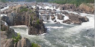 View of the rapids on the Potomac River at Great Falls, VA