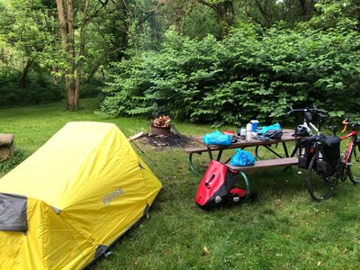 Dravo campground has two Adirondack shelters and is about six miles south of Boston.