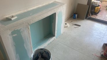 Reforma mueble de televisión + Chimenea 1