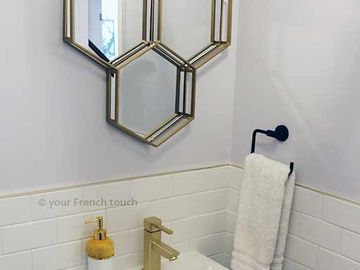 Silicone caulking , nursery, kids bedroom design, upgraded faucets and bathroom fixtures