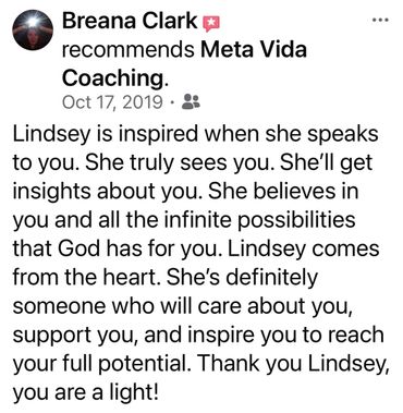 Breana Clark highly recommends Meta Vida Coaching for inspiring and supportive guidance.