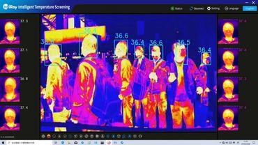 Thermal Image Result Infiray Thermal Camera object body temperature for group peoples