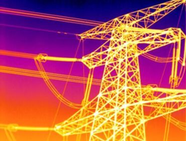 Thermal Image Result Infiray Thermal Camera object power cable on Power Plant.