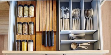 An organised and decluttered cutlery drawer