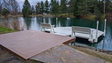 Brown Weardeck Dock with Wave Armor