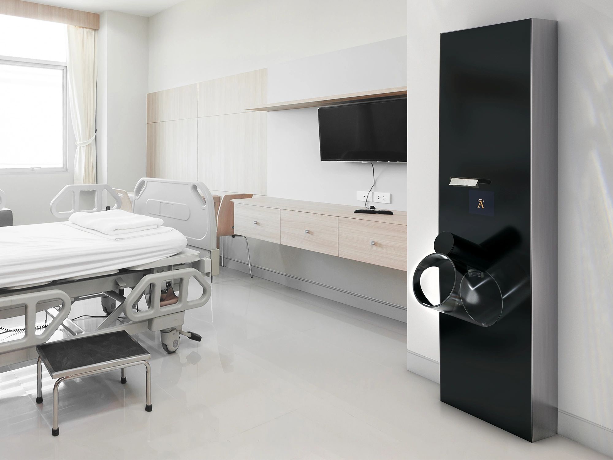 Angel Guard Unit installed in a private hospital ward, Digital Render
