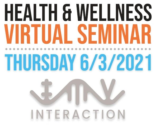 Announcement for a Health & Wellness virtual seminar on Thursday, June 3, 2021.