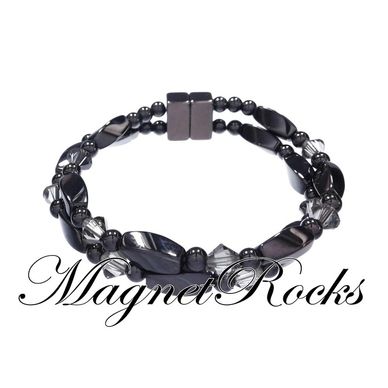 Black Diamond Bracelet features Black Diamond Crystal by Swarovski® and Magnetic Jewelry Clasps.