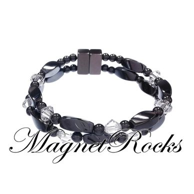Magnetic Crystal Bracelet features Clear Crystal by Swarovski® and Magnetic Jewelry Clasps.