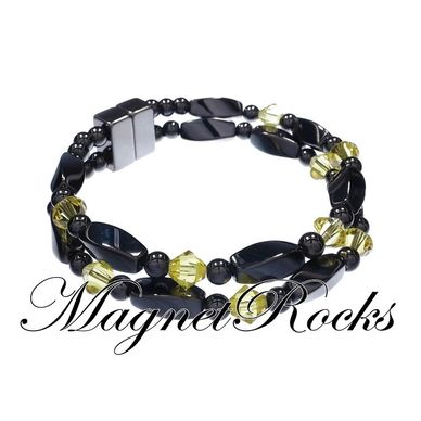 Magnetic Citrine Bracelet features Citrine Crystal by Swarovski® and Magnetic Jewelry Clasps.