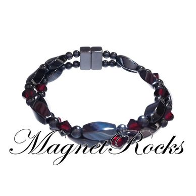Magnetic Siam Bracelet features Siam Crystal by Swarovski® and Magnetic Jewelry Clasps.