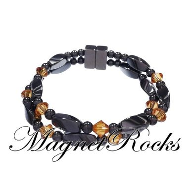 Magnetic Topaz Bracelet features Topaz Crystal by Swarovski® and Magnetic Jewelry Clasps.