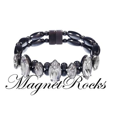 Magnetic Crystal Bracelet features Clear Crystal by Swarovski® and Magnetic Jewelry Clasps.