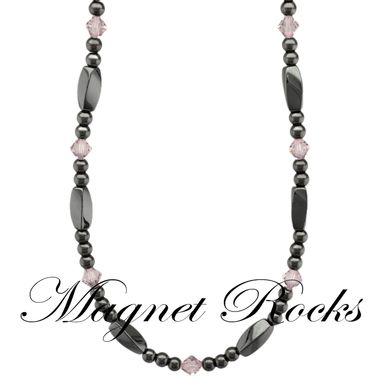 Light Amethyst Necklace features Light Amethyst Crystal by Swarovski® and Magnetic Jewelry Clasps.