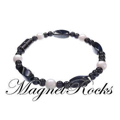 Magnetic Pearl Bracelet features Pearl Crystal by Swarovski® and Magnetic Jewelry Clasps.