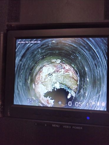 Sewer scope being performed in Oregon