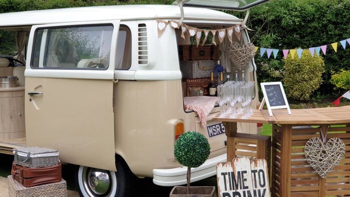 VW campervan Wedding limo mobile bar prosecco champagne bar lancashire manchester bury photo booth