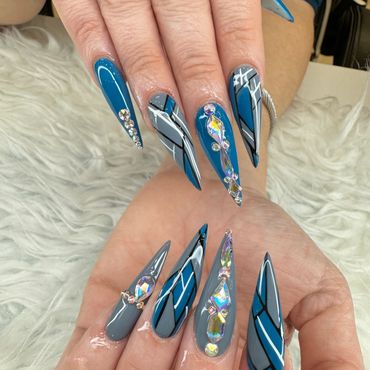 blue nail