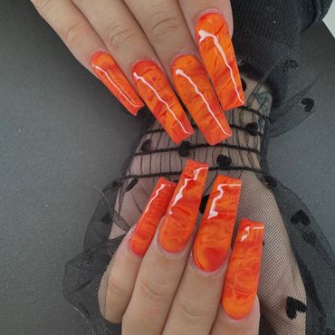 orange nail