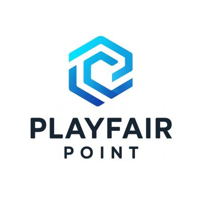 Playfair Point logo with a gradient hexagonal design.