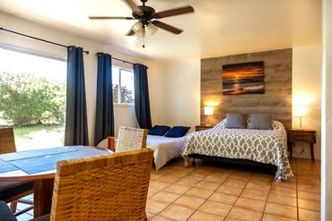 Downstairs studio with queen and full bed