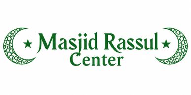 Logo of Masjid Rassul Center with crescent moons and stars.