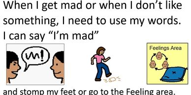 Social Story expected behavior when angry