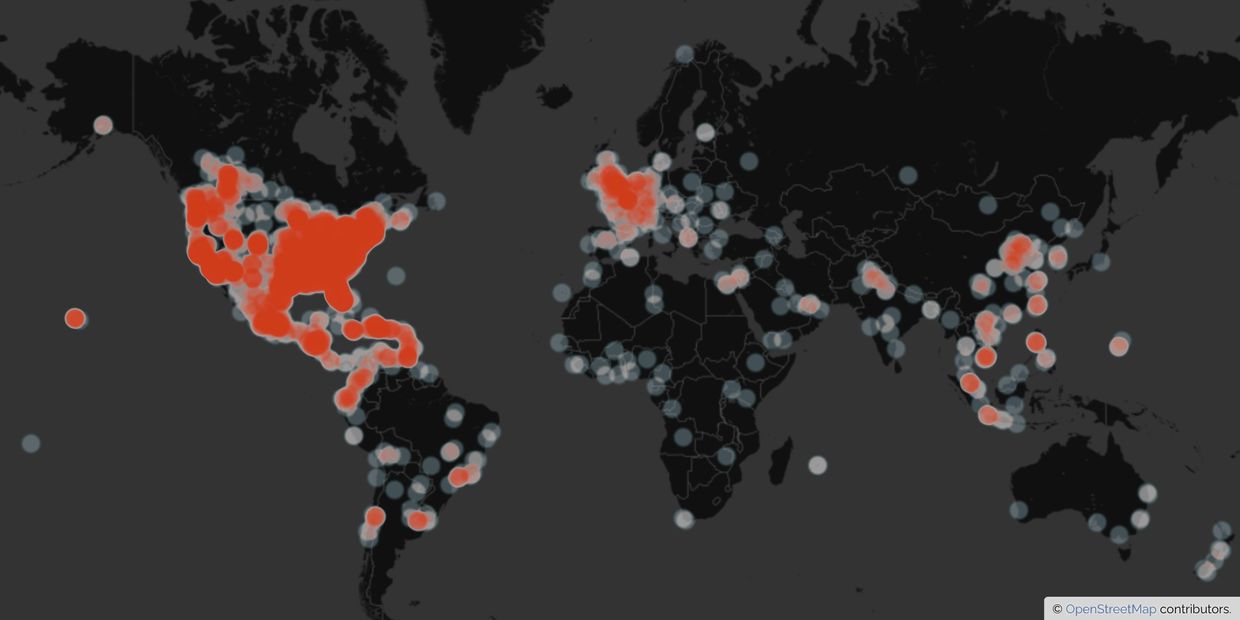 Map of Where our viewers are