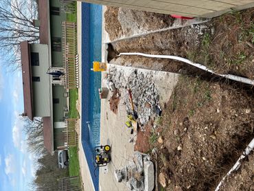 Complete pool rehab job, new lines and liner.