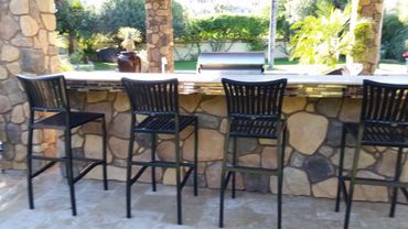 Outdoor Kitchen, Outdoor Bar, Stone Work, Pergola, Travertine, Porcelain, Outdoor Lighting