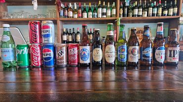 Our selection of beer and softdrinks