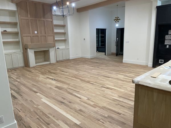 Natural Finished White oak with Bona Traffic HD RAW Ultra Matte