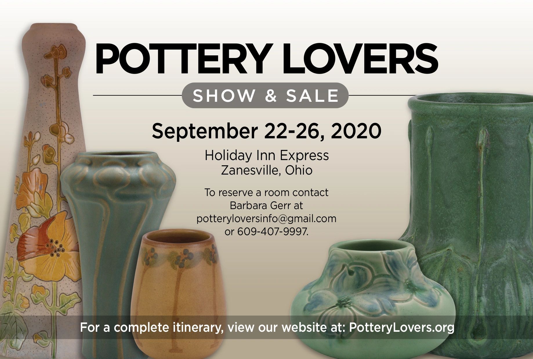 Pottery Lovers Show and Sale Dates