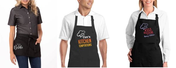 Custom personalized apron baking BBQ with pockets