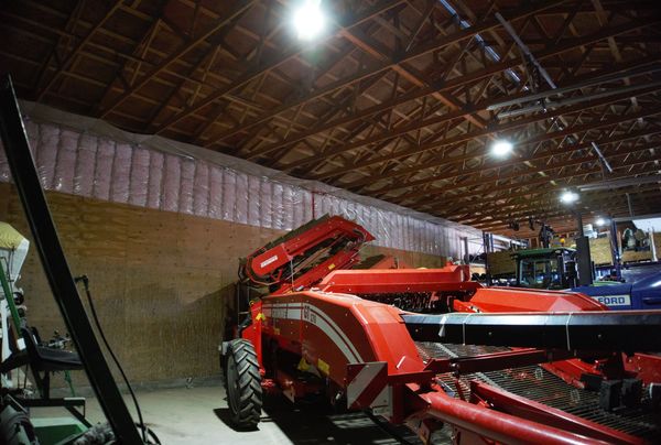 Farm equipment storage lighting upgrade