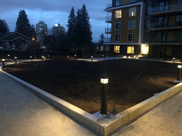 landscape lighting installation