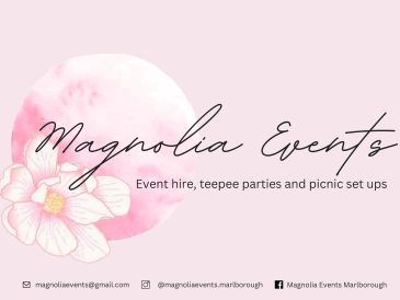 Magnolia Events logo with event services.