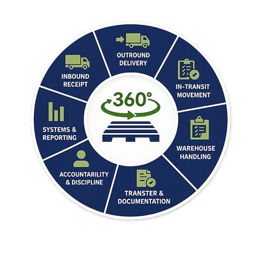 360-degree supply chain process with seven key steps.