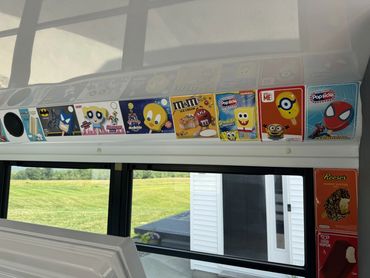 We got SPIDERMAN, MINIONS, SPONGEBOB, M&M's, TWEETY, POWER PUFF. BATMAN,,,,,,,,,