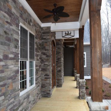 Porch on custom built home