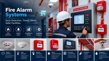 Comprehensive fire alarm systems for early detection and safety.