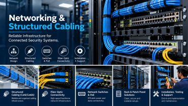 Networking and structured cabling for reliable security systems.