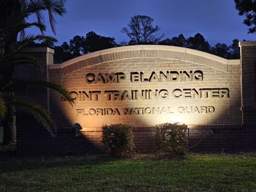 camp blanding joint training center front entrance sign
