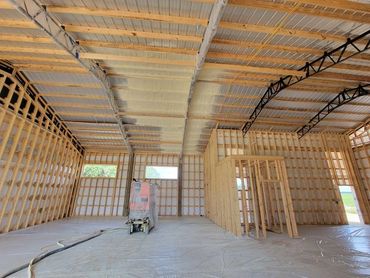 pole barn getting 2" closed cell spray foam insulation
