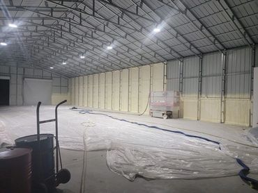 metal building getting 2" of closed cell spray foam insulation