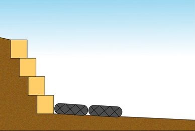 rock bags can be used with other erosion control material like stones, block, etc.