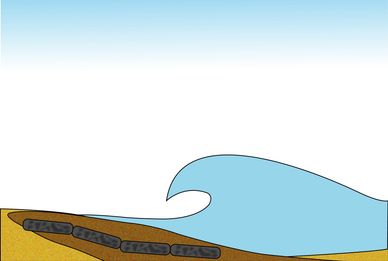 rock bags can be applied to protect coast lines, beaches and harbors