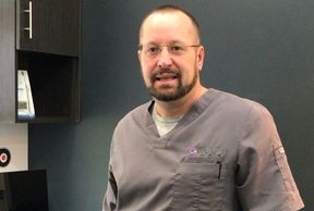 Cliff Gratz in a dental implant procedure