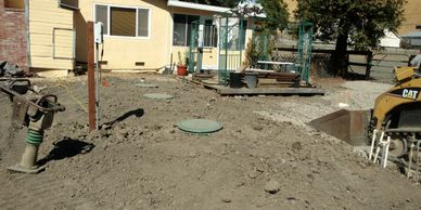 A recently completed septic tank installation. Ready for the property owner's knowledge.