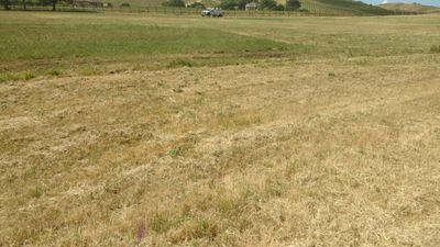 A septic system project site ready to be developed in Valley Springs, California.